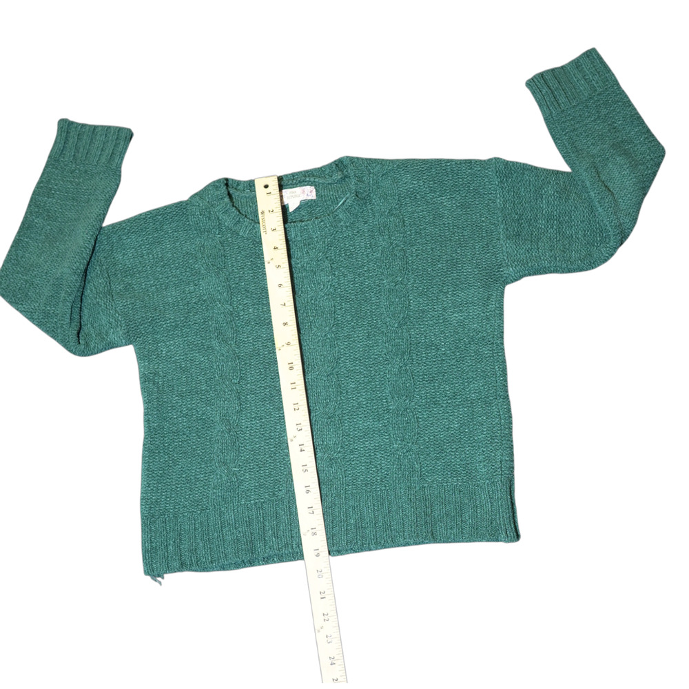 Pink Republic Chunky Knit Emerald Sweater Sz Junior XL Round Neck Dolman Sleeve - Picture 10 of 12